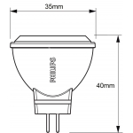 MASTER LED 4-20W 2700K 12V MR11 24D